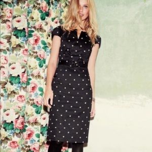 Boden Black Polka Dot Dress 4L Excellent Condition